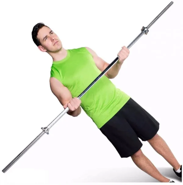Weight Lifting Bar WF-72 inches Standard Barbell with Chrome Spin lock - Image 3