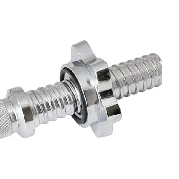 14" Threaded Chrome Dumbbell Bar for Home Gym | WF RB-14T PAIR - Image 2