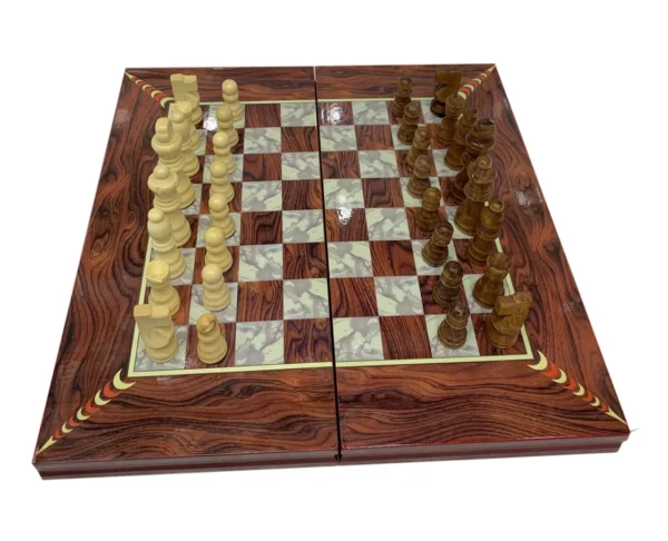 3-In-1 Chess Set - Play Chess, Checkers, and Backgammon - Image 3