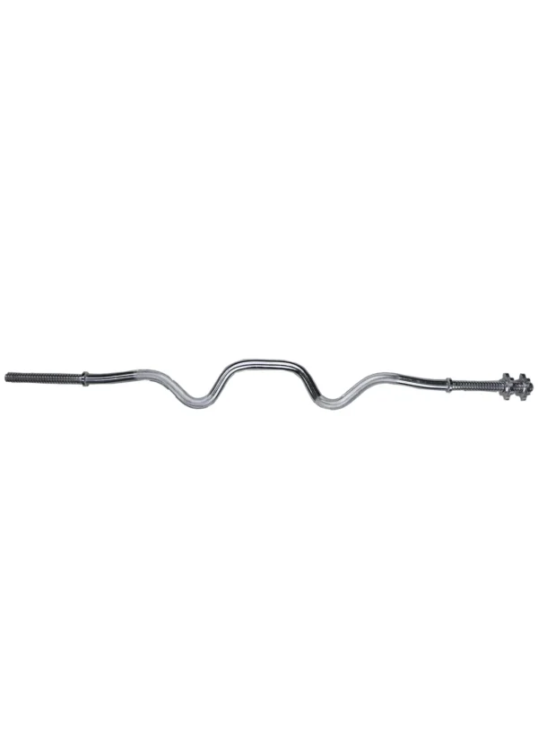 WF 47 Inch Wide EZ Curl Bar for Weight Lifting With Chrome Finish