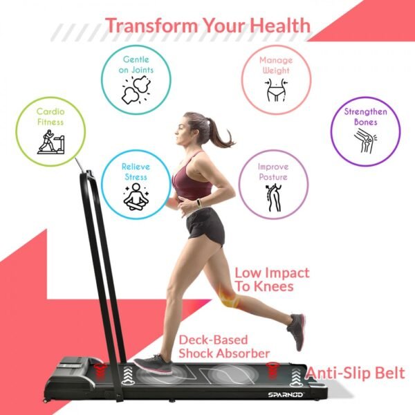 WF-3005 (2.5 HP DC Motor) Foldable 2-in-1 Treadmill - Image 6