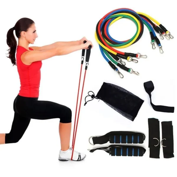 11-Piece Latex Resistance Band Set for Yoga and Pilates WAFI FITNESS